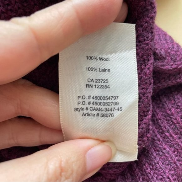 Aritzia Wilfred Burgundy Palmier 100% Wool Sleeveless Sweater Tunic - XS/S ❤️ - Picture 7 of 10